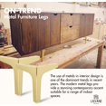 thumbnail image 2 of piezas de patas de cama, patas de mesa de metal con tornillos y protector de piso para bricolaje F, 2 of 5