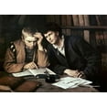 thumbnail image 2 of Gebhardt, Eduard von 18x14 Black Ornate Wood Framed with Double Matting Museum Art Print Titled - Students, 2 of 4