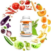 MiracleMulti Liquid Multivitamin & Mineral Softgel Capsules for Men & Women - Whole Food Blend Daily Vitamin with CoQ10, B12, Enzyme Blend - 2 Pack - 120 Servings