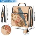 thumbnail image 3 of Water-Resistant 3-Ring Binder Organizer with Multiple Pockets Zipper Binder Bag for Office Bluebird on Elegant Branch, 3 of 8