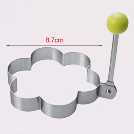 

Dreamhall 1Pc Stainless Steel Fried Egg Ring Egg Shaper Pancake Form Mold Maker with Handle Non-Stick for Griddle Pan Flower
