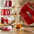 thumbnail image 3 of OVENTE Electric Kettle Hot Water Heater 1.7 Liter - BPA Free Fast Boiling Cordless Water Warmer - Auto Shut Off Instant Water Boiler for Coffee & Tea Pot - Red KP72R, 3 of 9