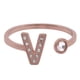 thumbnail image 1 of Anillo de Mujer Inicial Letra LuckyLy, Oro Rosa 18k y Zirconia Cúbica, Modelo Layla rosa 7.5, 1 of 6