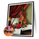 thumbnail image 2 of Cuadros Decorativos 5D Diamante Pintura Violín Rosa Taladro Redondo Completo Rhinestone DIY Arte de la Pared Artesanía Likrtyny embutido en tela, 2 of 9