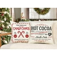 thumbnail image 4 of Farmhouse Christmas Pillow Covers 18x18 Set of 4 Winter Holiday Decorations Xmas Rustic Throw Cushion Case for Sofa Couch Home Decor (Sleigh Rides, Farm Fresh Tree, Cocoa, Candy Canes), 4 of 6
