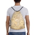 thumbnail image 2 of Easygdp World Map Drawstring Backpack, Beach Sackpack, Travel Sackpack Lightweight for Sports, Gym, Travel, Swimming - Small, 2 of 9