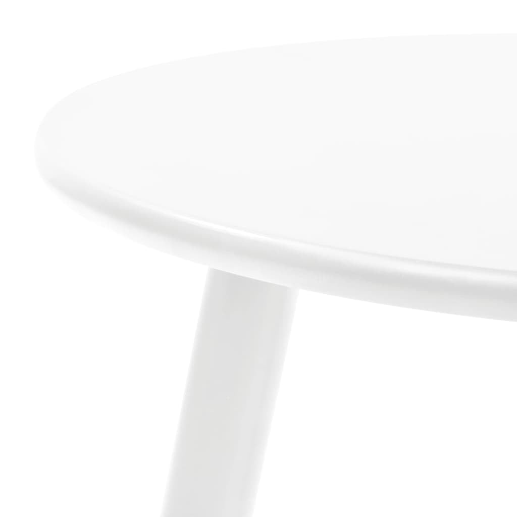 Kepooman Round End Side Table for Home Office, Set of 2, White Kepooman Round End Side Table for Home Office, Set of 2, White