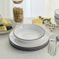 thumbnail image 2 of Earth & Clay Zeke 12-Piece Dinnerware Set Earthenware, Grey, 2 of 8