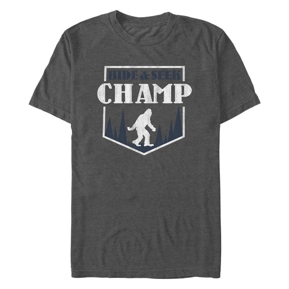 Men's Lost Gods Bigfoot Hide & Seek Champ Distressed Graphic T-Shirt Big & Tall