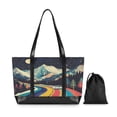 thumbnail image 7 of FORMRS Laptop Tote Bag for Women with 15.6" Computer Compartments Handbag, Evening Mountain Road, 7 of 7