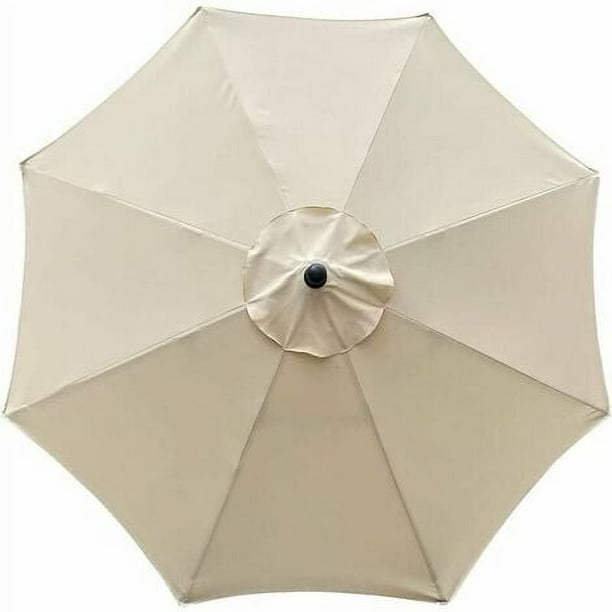 Funda de recambio para sombrilla, 8 varillas, 3 m, impermeable, anti-UV, tejido de recambio, beige