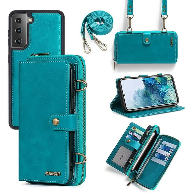 Compatible Galaxy S10 Wallet Case Flip Wallet Magnetic Detachable 2-in-1 Leather Card Holder (with 13 Card Slots) Kickstand Multifunctional Cross Body Wallet Phone case