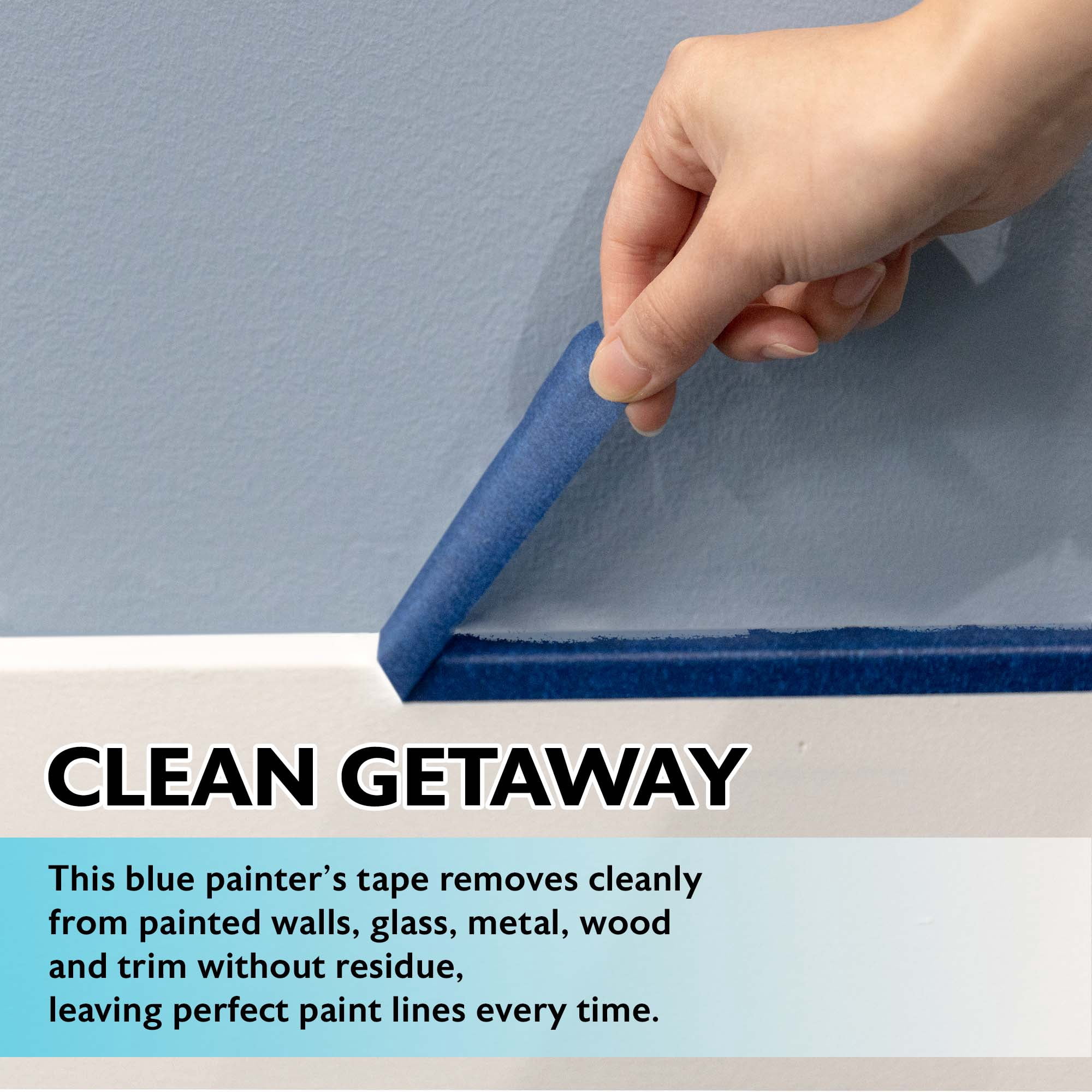 BAZIC Products Blue Painters Tape 0.94 Inches x 30 Yards, 36 Rolls, Blue Masking Tape Paint Tapes Easy Removal No Residue