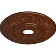 thumbnail image 3 of Ekena Millwork 20"OD x 3 1/2"ID x 1 1/2"P Vienna Ceiling Medallion (Fits Canopies up to 6 1/2"), Hand-Painted Burnished Mahogany Crackle, 3 of 6