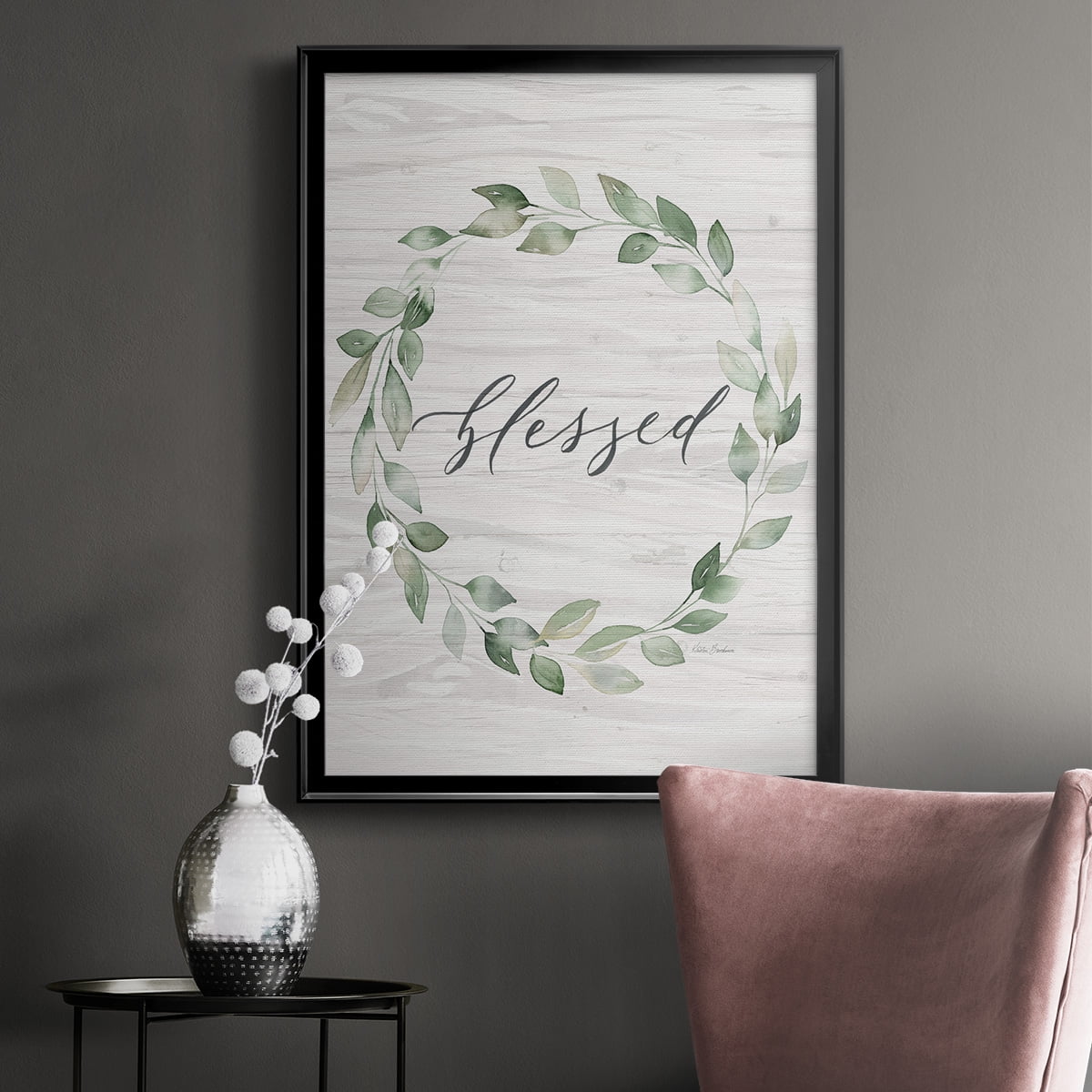 Blessed Wreath Premium Framed Print - Ready to Hang