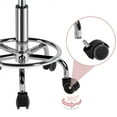 thumbnail image 6 of Alden Design Adjustable Swivel Leather Stool for Salon, White, 6 of 10