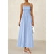 thumbnail image 3 of Vestido largo PRETTYGARDEN para mujer, estampado de verano, azul claro, 3 of 9