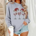 thumbnail image 2 of Sweatshirts for Women Crew Neck Hoodless Christmas Printed Casual Loose Sweatshirt Pullover, 2 of 6