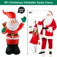 thumbnail image 4 of Papá Noel Inflable COOLWUFAN de 1.8m con Luces LED, 4 of 9