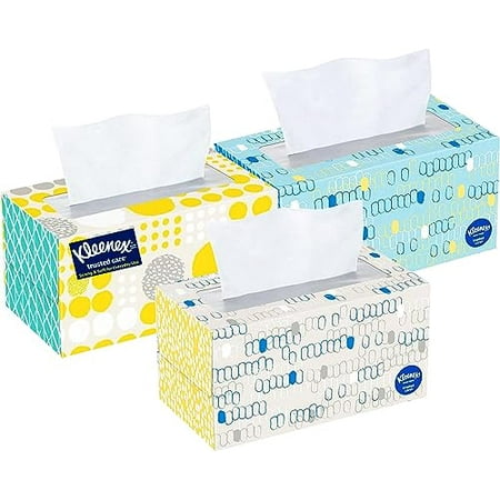 Kleenex Tissues 2-ply, 230 Count, Pack of 3, 690 Facial Tissues Total