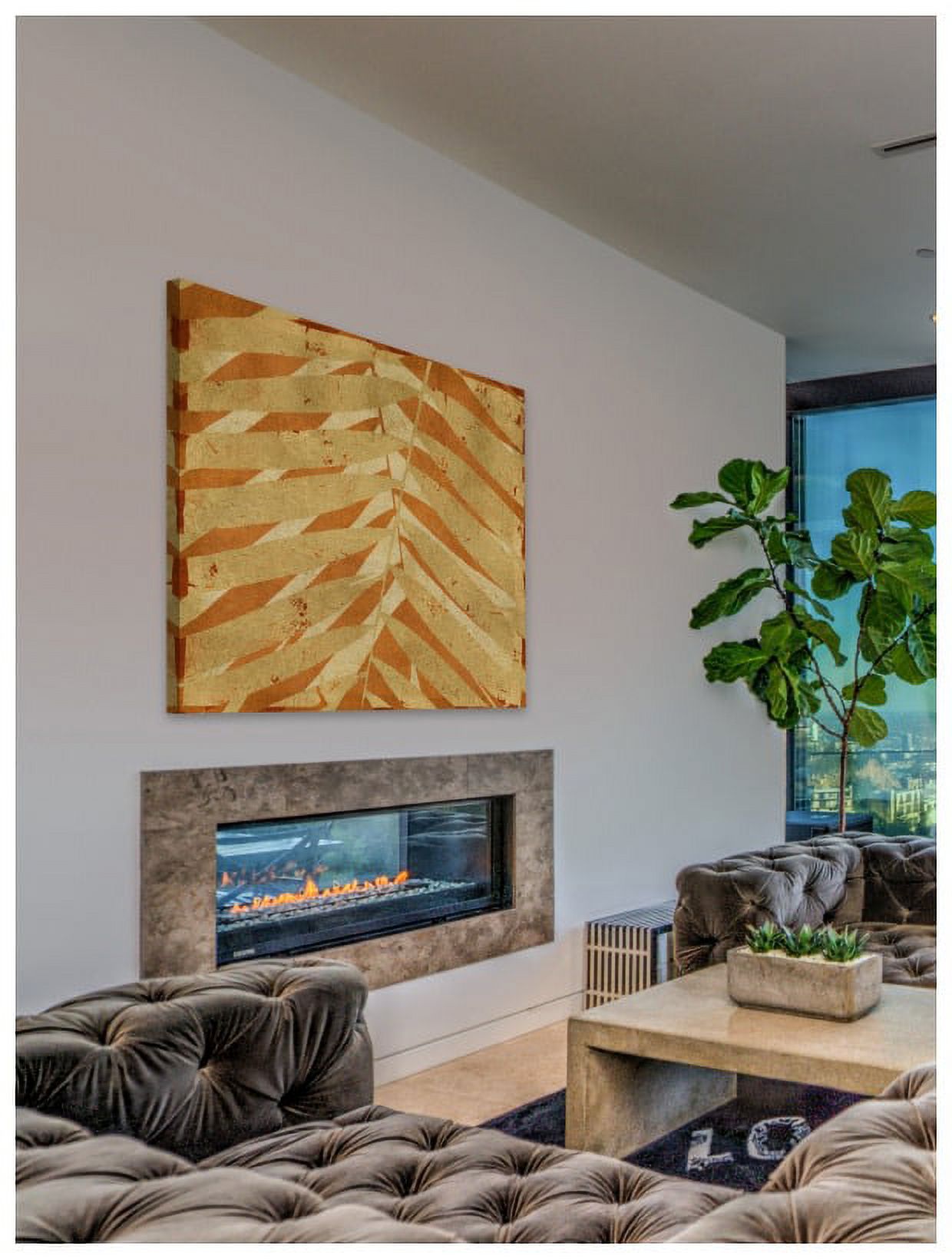 "Palm Fossil I" Painting Print on Wrapped Canvas