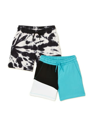 Cheetah Boys Woven Shorts with Compression Liners, 2-Pack, Sizes 4-18 & Husky, Boy's, Size: 10-12 Husky, Black