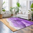 thumbnail image 3 of Area Rugs 2.7'x5', Purple Coastal Beach Carpet Runner Indoor Outdoor Rugs Home Decor Aesthetic, Summer Nautical Ocean Beige Seaside Non Slip Mats Washable Accent Rug for Living Room Bedroom, 3 of 8