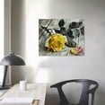 thumbnail image 4 of Nawypu  Yellow Room Decor for Living Room Rose Flower Canvas Wall Art Yellow and Grey Wall Decor Bathroom Accessories Rustic Floral Pictures Prints Posters Modern Artwork Home Decoration, 4 of 5