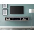 thumbnail image 3 of Wall Mounted Wood TV Console Entertainment Center Wall Decor 60-inch Gray, 3 of 7