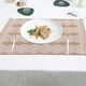 thumbnail image 5 of Manteles individuales de lino de algodón con borlas, esteras aislantes térmicas de doble color empalmado, esteras de mesa decorativas festivas, 5 of 6