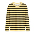 thumbnail image 2 of hengsof Girls' Fashion Striped Long Sleeve T-Shirt Classic Round Neck Casual Shirt Soft and Basic Everyday Top for Children, 2 of 5