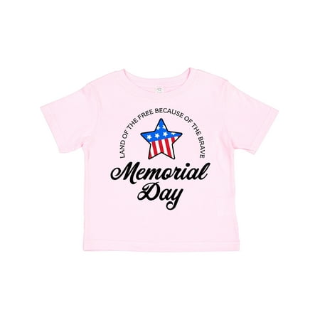 

Inktastic Memorial Day- Land of the Free Because of the Brave Gift Toddler Boy or Toddler Girl T-Shirt