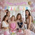 thumbnail image 4 of Guirnalda de Brillo Rosa "Feliz Cumpleaños" Princesa Neyeidru, 4 of 8