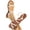 White, variant on Women's Braided Sandals Crisscross Strappy Slingback Flat Footwear, Open Toe Non-slip Summer Bohemian Shoes for Beach Vacation