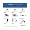 thumbnail image 4 of Hinton Collection One-Light Matte Black and Seeded Glass Vintage Style Hanging Pendant Light, 4 of 10