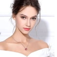 thumbnail image 5 of Valentine Gift Necklace for Women 925 Sterling Silver Cubic ZIrconia Love Icon Enamel Women Pendant Necklace Jewelry, 5 of 6