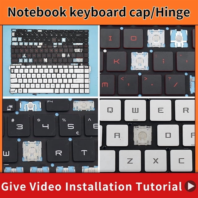 Replacement Keycap Key cap Hinge for MSI GF63 8RD/GF63 8RC PS63 P65 PS42 GS65 8RE/GS65 8RF/GS65VR MS-16Q1 MS-16Q2 Keyboard 1 Keycap and Hinge