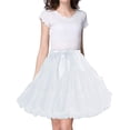 thumbnail image 3 of Enagua de gasa con cintura elástica para mujer, falda de tul con tutú hinchado, falda interior de princesa para baile de Ballet, 3 of 6
