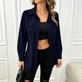 thumbnail image 5 of Perfectbot Women's Button Down Shirt with Pockets, Corduroy Long Sleeve Oversized Shacket for Fall Winter, 5 of 7