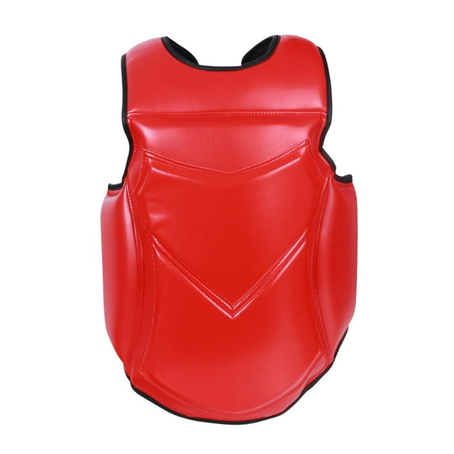 S SERENABLE Karate Chest Guard Beginner Gift Sanda Ergonomic Design PU Rib Armour L
