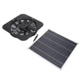 thumbnail image 3 of Kit de ventilador de panel solar, extractor solar de 100 W, panel de energía solar con ventilador redondo de 10 pulgadas para invernadero, cobertizo, gallinero, negro, 3 of 5