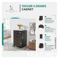 thumbnail image 3 of Naomi Home Taylor 5-Drawer Office File Cabinet, Espresso, 3 of 3