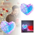 thumbnail image 3 of Iridescent Geometric Heart Lamp 10.6" - Holographic LED Night Light USB Powered, Room Decor for Teen Girls Bedroom, Viral TikTok Christmas Valentine's Day Gift for Her, 3 of 8