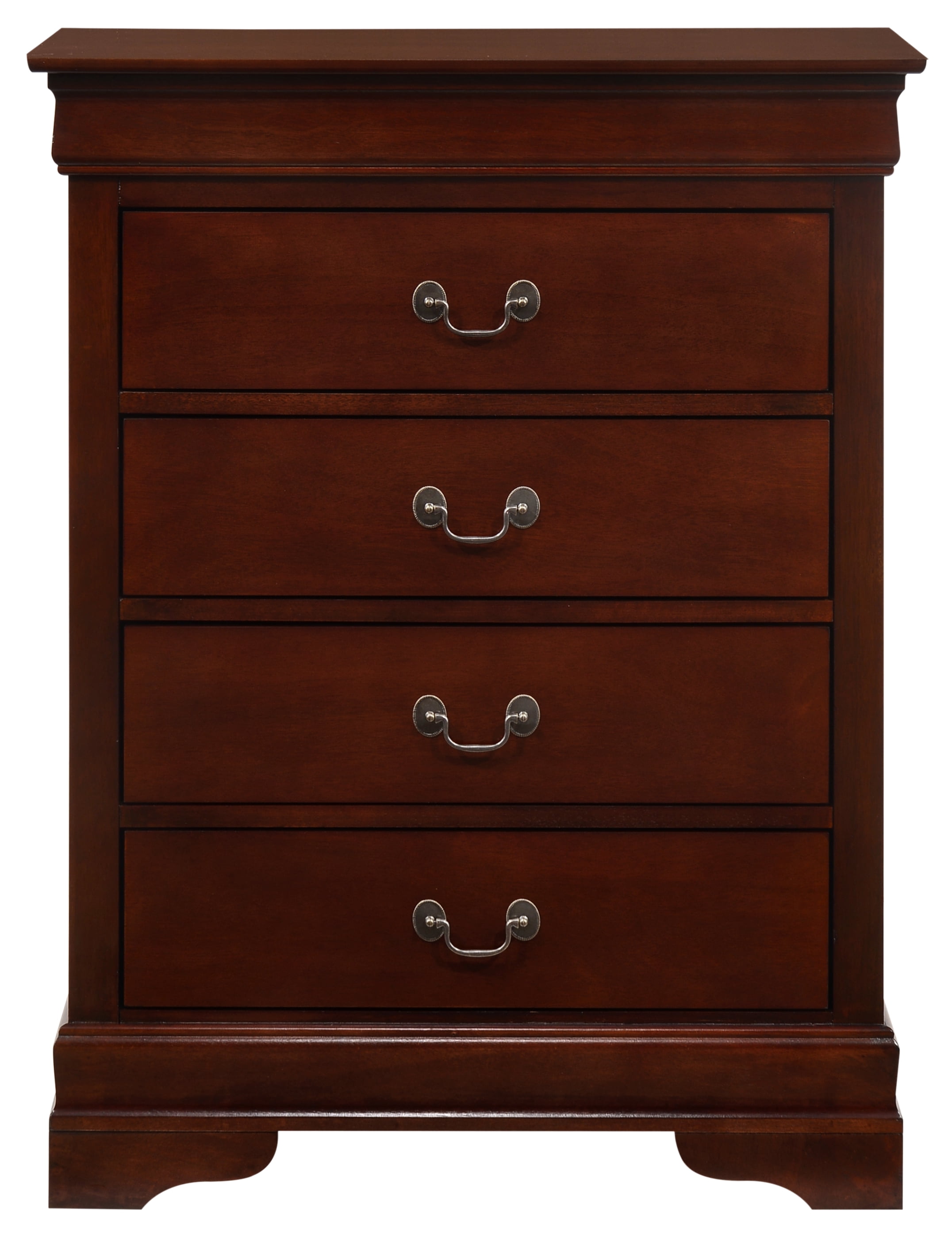 Glory Furniture Louis Phillipe Chest in Cherry Color