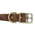 thumbnail image 3 of Reddy Dark Brown Leather Dog Collar, Small 12-15", 3 of 4