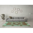 thumbnail image 3 of Ahgly Company Indoor Rectangle Abstract Light Blue Modern Area Rugs, 2' x 5', 3 of 4