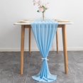 thumbnail image 2 of Banquet Decoration Tables Runner Chiffon Tablecloth Rose Gold Simple Holiday Party Supplies Solid Color Polyester Fabric, 2 of 15