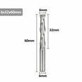 thumbnail image 1 of Bgsha Flat End Mill 6mm Shank 2 Flute Spiral Milling Cutter CNC Router Bit Wood Engrav, 1 of 9
