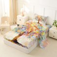 thumbnail image 2 of Homewish Colorful Gradient Life Tree Twin Sheets,Dreamy Bohemian Bedding,3pcs,1 Fitted Sheet and 1 Pillowcase, 2 of 6