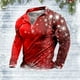 thumbnail image 2 of Pack De Playeras Para Hombre Camisa Navideña De Otoño E Invierno Para Hombre Camisa Superior Con Estampado De Árbol De Navidad En Capas Y Empalme De Colores Mixtos, 2 of 4